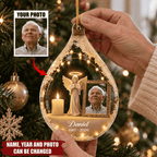 Guardian Angel Photo Memorial - Personalized Acrylic Ornament
