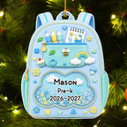 Kids School Backpack - Personalized Acrylic Ornament