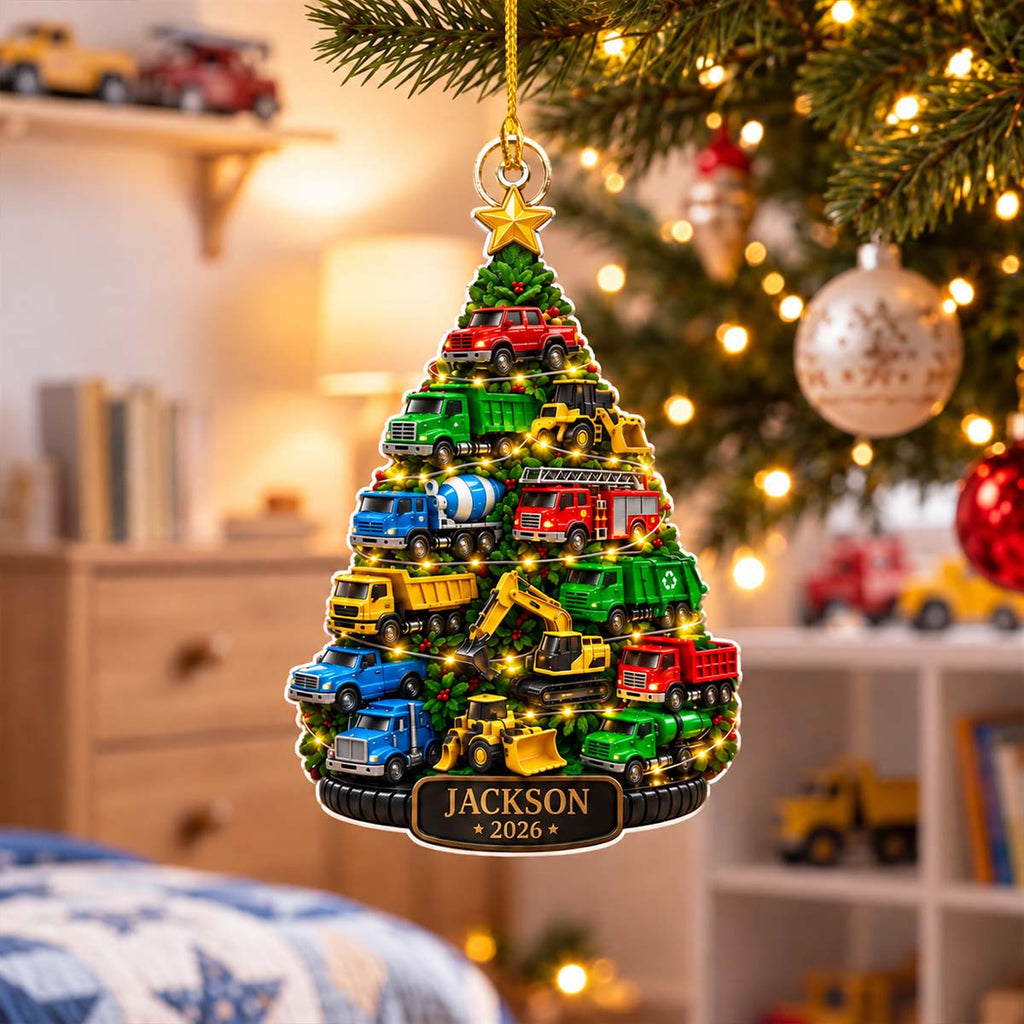 Truck Kid - Personalized Acrylic Ornament
