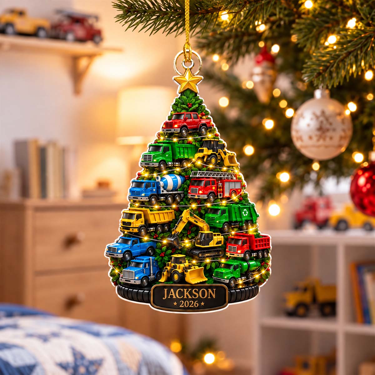 Truck Kid - Personalized Acrylic Ornament