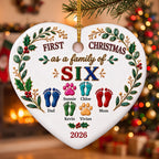 Our First Christmas 2026 - Personalized Ceramic Ornament