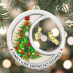 Family Love Knows No Distance Crystal - Personalized Acrylic Ornament