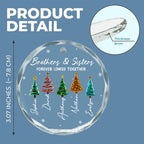 Season Love Siblings - Personalized Glass Ornament