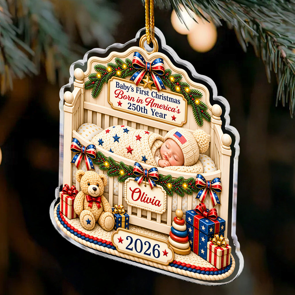 America 250th Anniversary - Personalized Acrylic Ornament