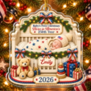 America 250th Anniversary - Personalized Acrylic Ornament