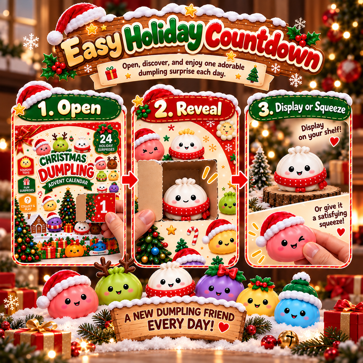 Twenty Four Days Of Squishy - Dumpling Advent Calendar