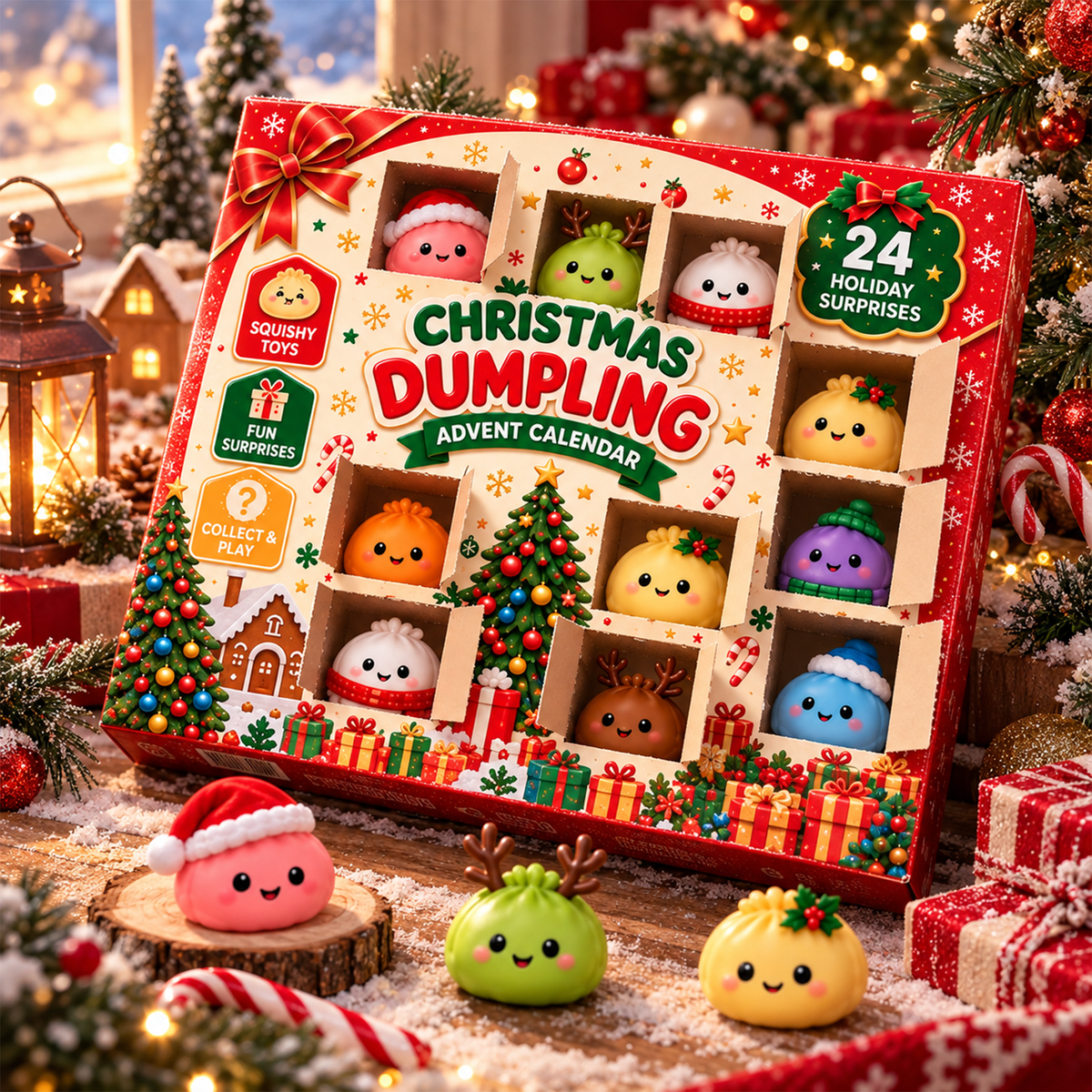 Twenty Four Days Of Squishy - Dumpling Advent Calendar