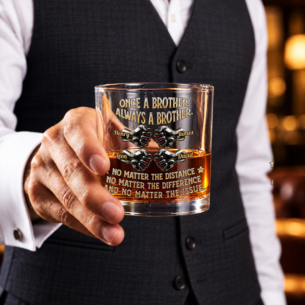 Soulmate Best Friend - Personalized Whiskey Glass Full Print