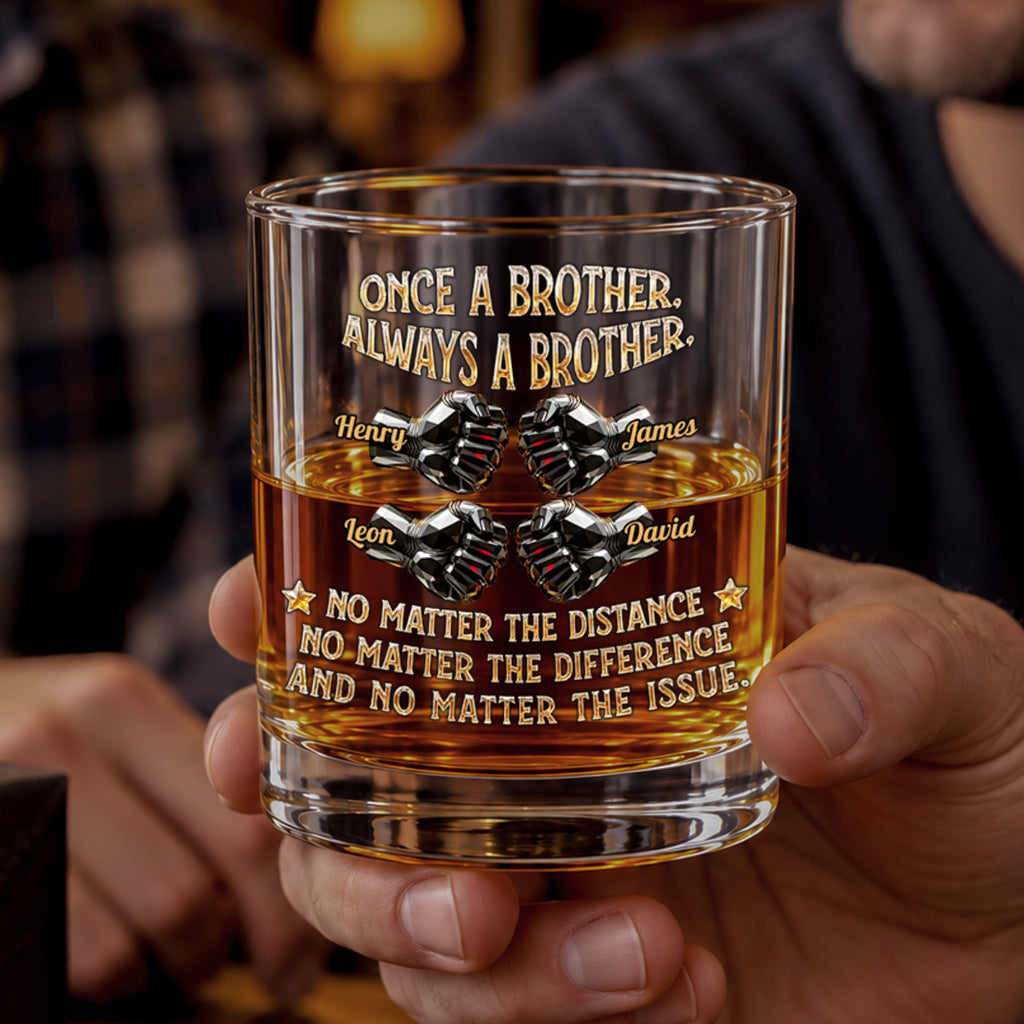 Soulmate Best Friend - Personalized Whiskey Glass Full Print