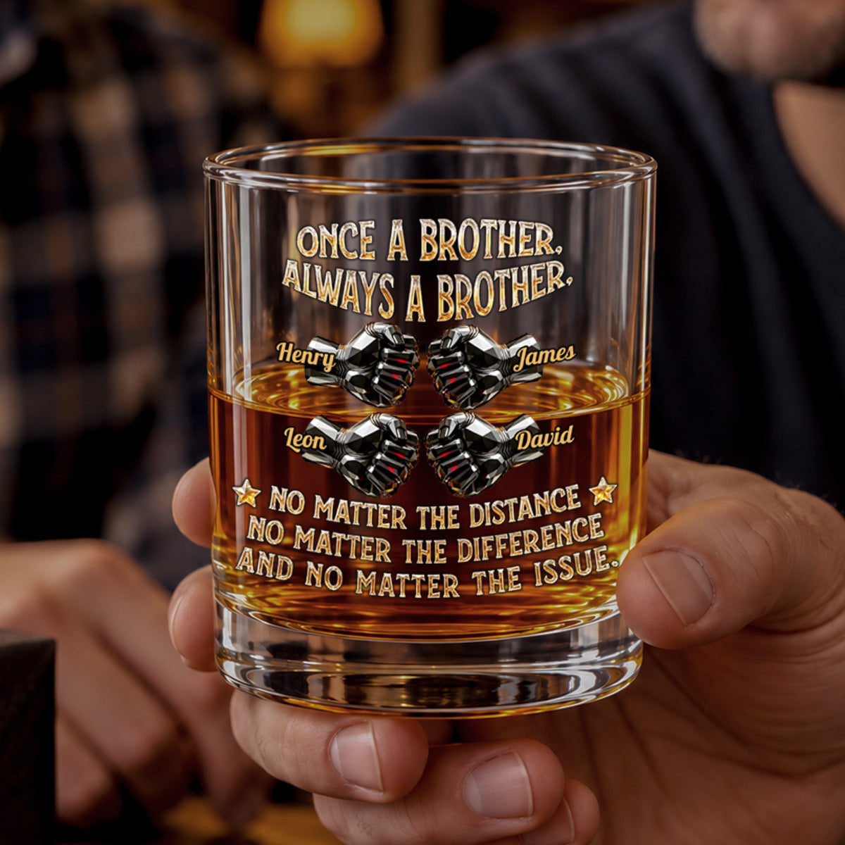 Soulmate Best Friend - Personalized Whiskey Glass Full Print