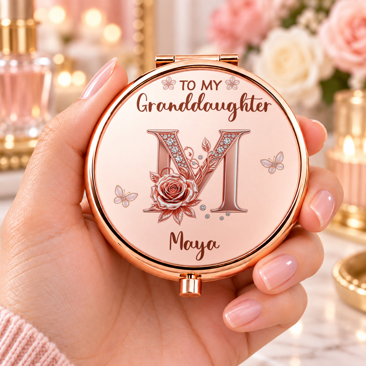 Beautifully Strong - Personalized Compact Mirror
