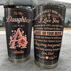 Never Forget How Much I Love You - Personalized Tumbler