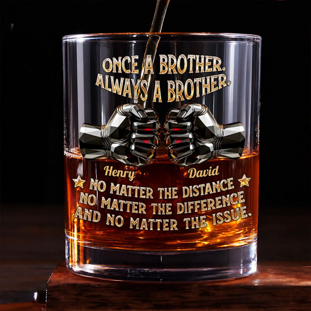Soulmate Best Friend - Personalized Whiskey Glass Full Print