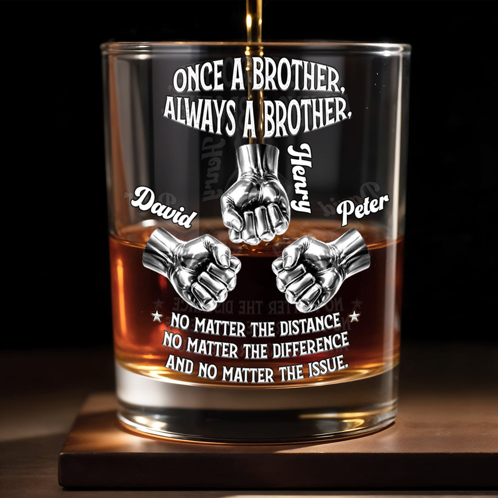 Always My Brother - Personalized Whiskey Glass
