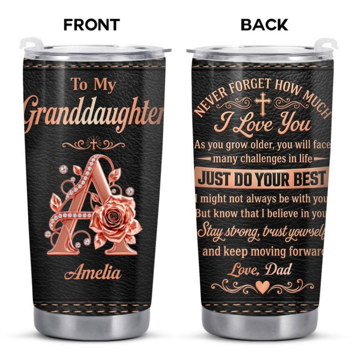 Never Forget How Much I Love You - Personalized Tumbler