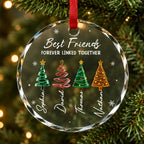 Season Love Siblings - Personalized Glass Ornament