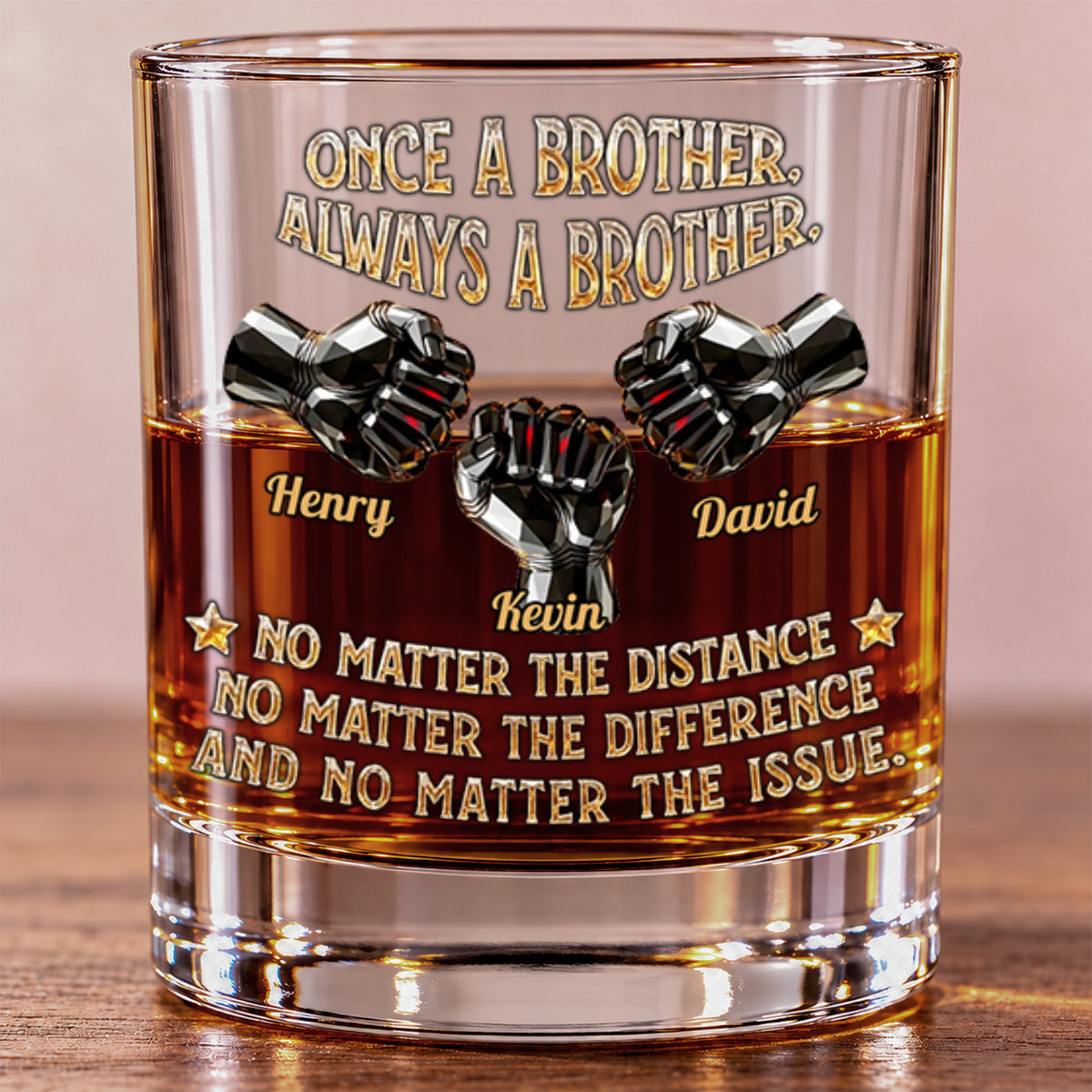 Soulmate Best Friend - Personalized Whiskey Glass Full Print